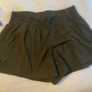 Olive tracker lululemon shorts mid rise